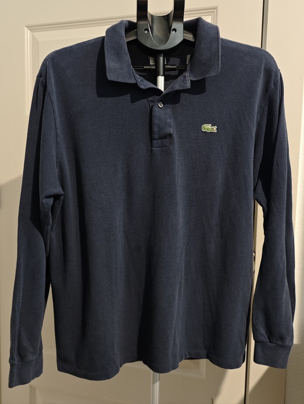 Lacoste Men's Long Sleeve Dark Blue Polo Shirts Size 6